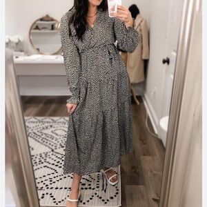 BTFBM Womens Long Sleeve Wrap belted dress